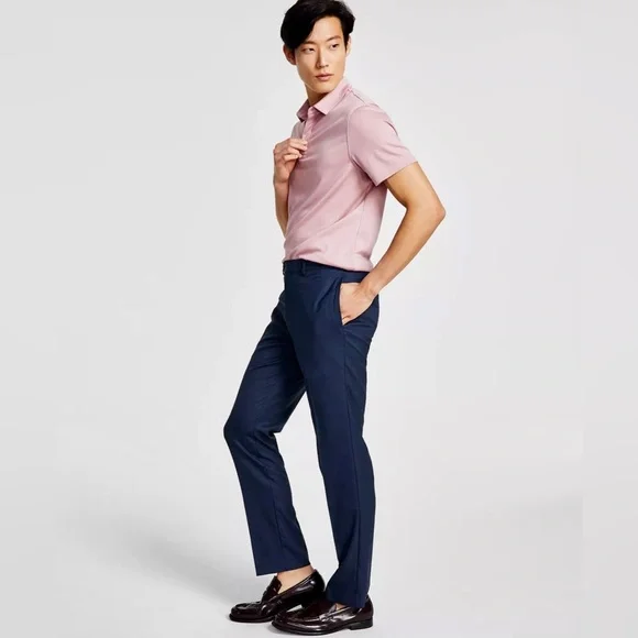 infinite stretch skinny-fit dress pants Calvin Klein Men's Skinny-Fit Wool-Blend Infinite Stretch Suit Pants